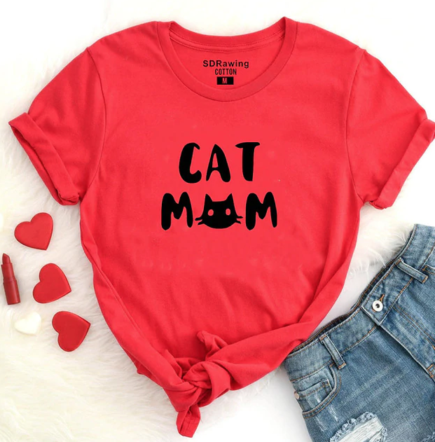 onlycatshirts's tweet photo. Let everyone know you're a cat mom and proud of it! Available in seven different colors. https://t.co/07CzB2129o