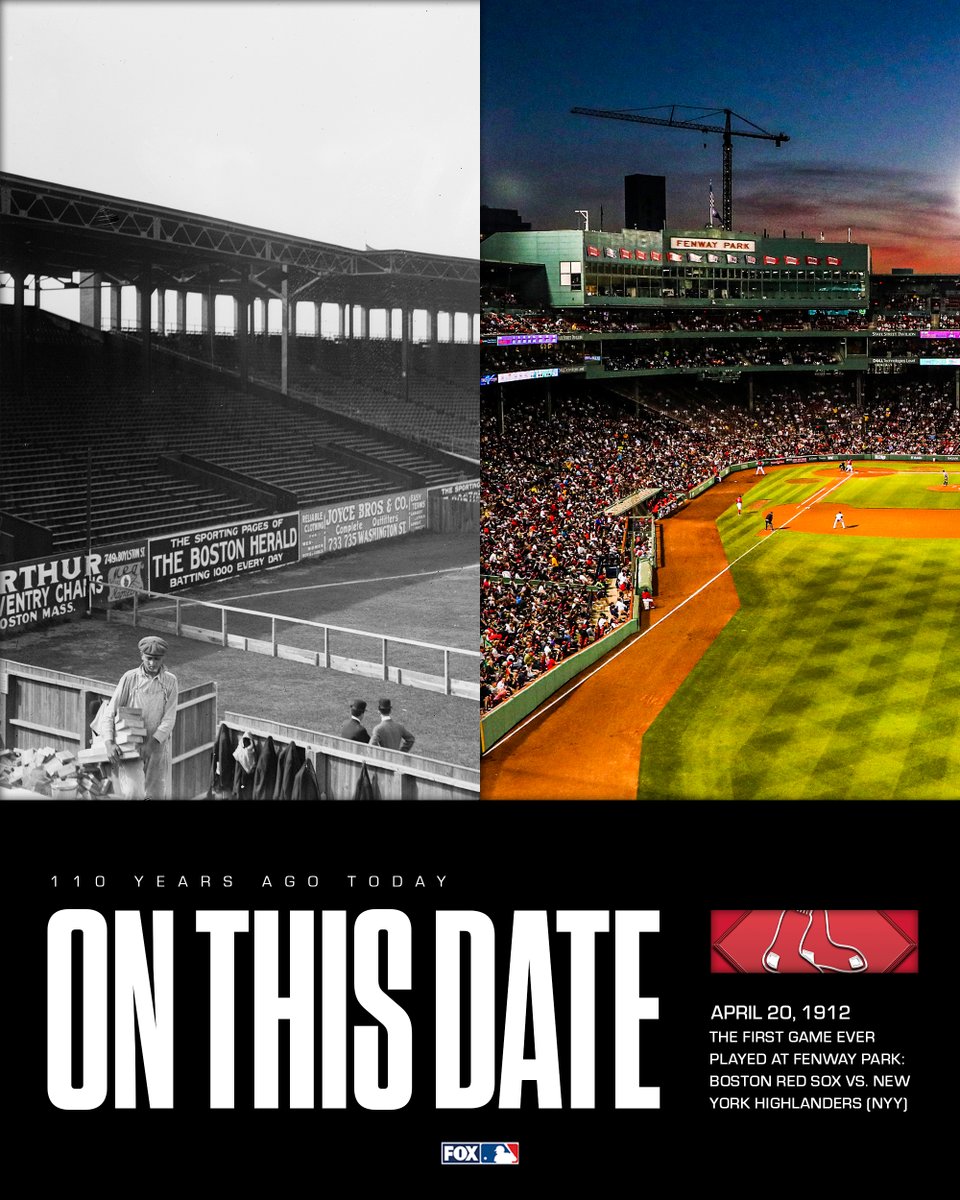 110 years ago today, Fenway Park opened its gates for the first time 😍⚾️