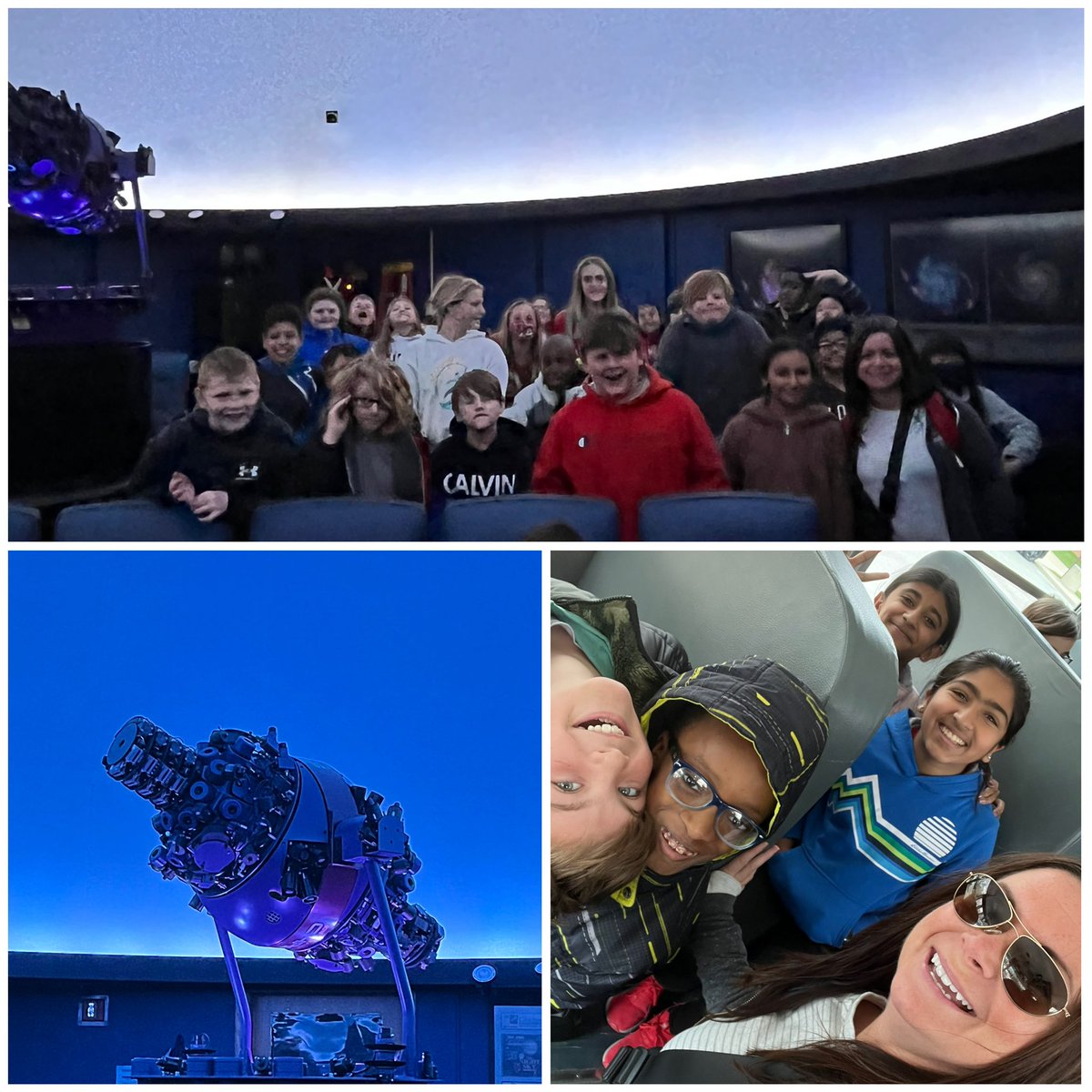 ms_caffeinated's tweet photo. What an awesome trip to the @chsinfo Planetarium! The experience was out of this world! 😂🌍🪐☄️🚀We are so fortunate to have these experiences @myccs Thank you- @myCCSBus for the ride! 🚌 @SmokyRow1 #fieldtripsareback #adventuresinfifthgrade https://t.co/LBz3hnNuvQ
