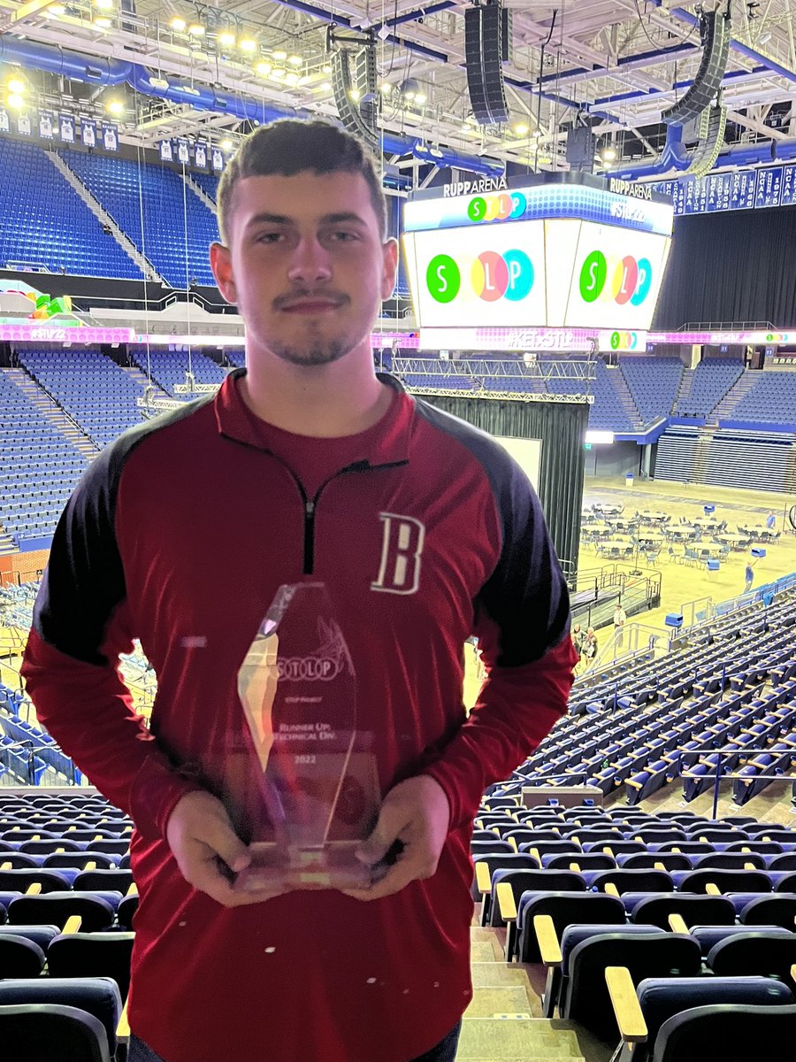 jonahadkins10's tweet photo. Bringing some more hardware for the trophy case back to Belfry. STLP State Runner-Up out of over 500 projects presented today.  Proud to have the opportunity to represent my school &amp; Eastern KY. @BaseballBelfry @BelfryFootball1 @belfryhigh @STLPKentucky @KbaPrime @STLPKentucky https://t.co/pU7S1Io2C4