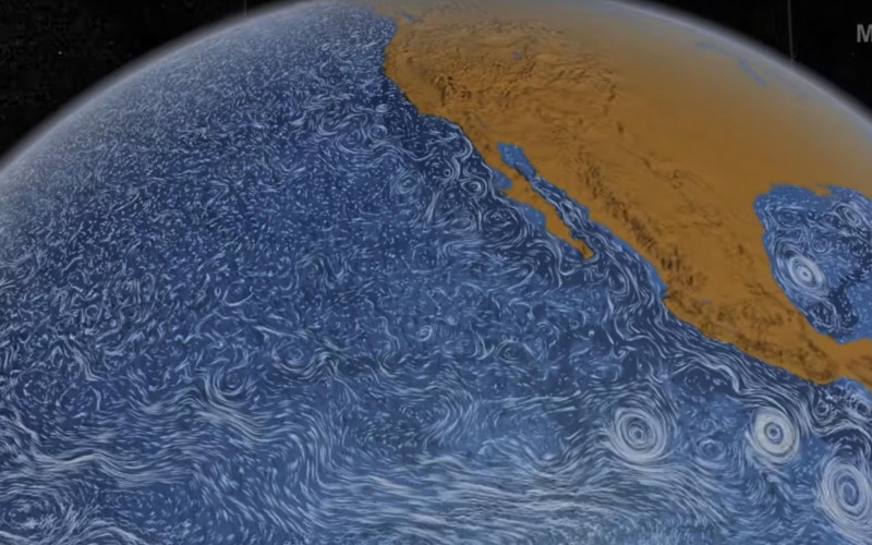 A NASA image of Earth's ocean currents.