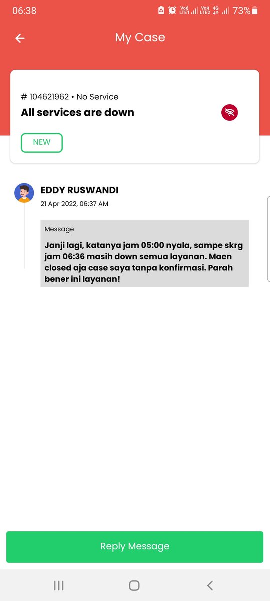 eddyruswandi's tweet photo. @FirstMediaCares kita liat, diclosed dgn cara dibales doang atau beneran solve nih? https://t.co/qofbg1cGf4
