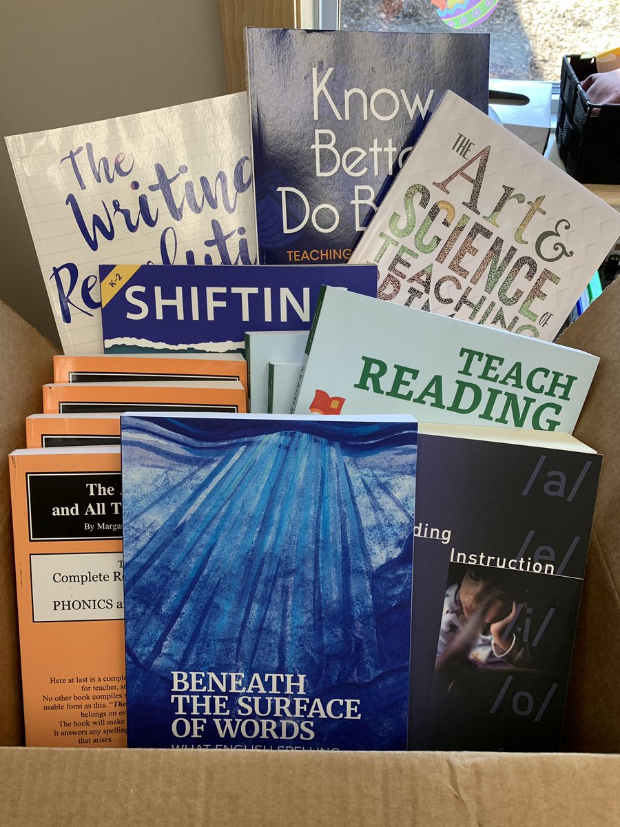 WinstonPSLDSB's tweet photo. So excited to open this order of professional learning books which will support the work Winston staff are doing to further our use of the structured literacy approach. A big thank you to the @LimestoneDSB LIFT grant for funding this purchase! https://t.co/NrmjQFY3AH