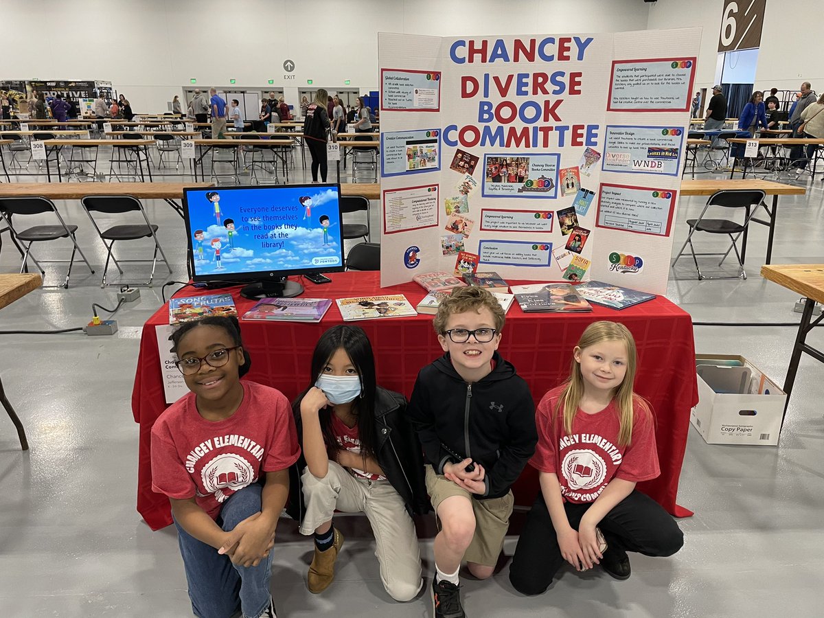 ChanceyLibrary's tweet image. STLP was a success! I hope to take even more teams next year 🥰 It was amazing to see so many students and parents support our goal of finding books that include everyone! #STLP @ChanceyChat @STLPKentucky