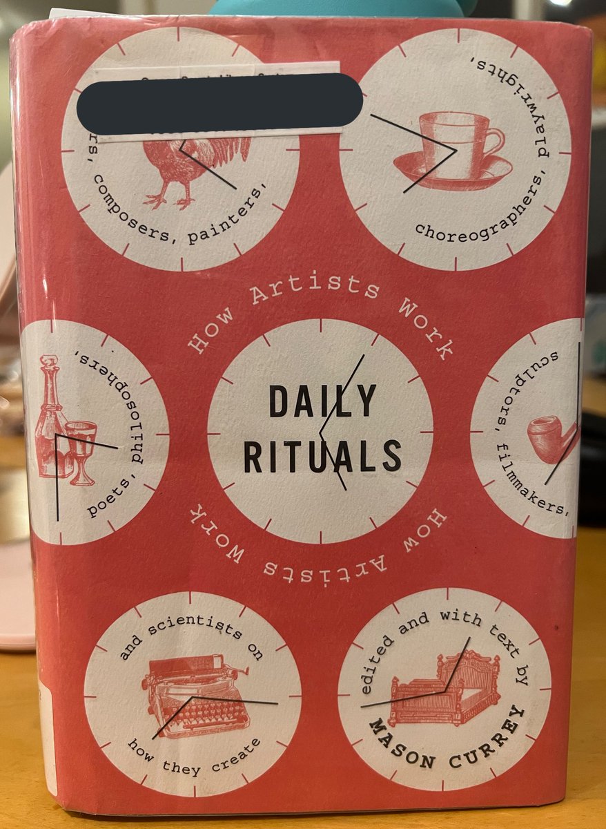 Checked out this book after seeing @MegZavala's rec and I'm only like 10 pages in and I love it already, really interesting to see the routines of some great artists and writers 