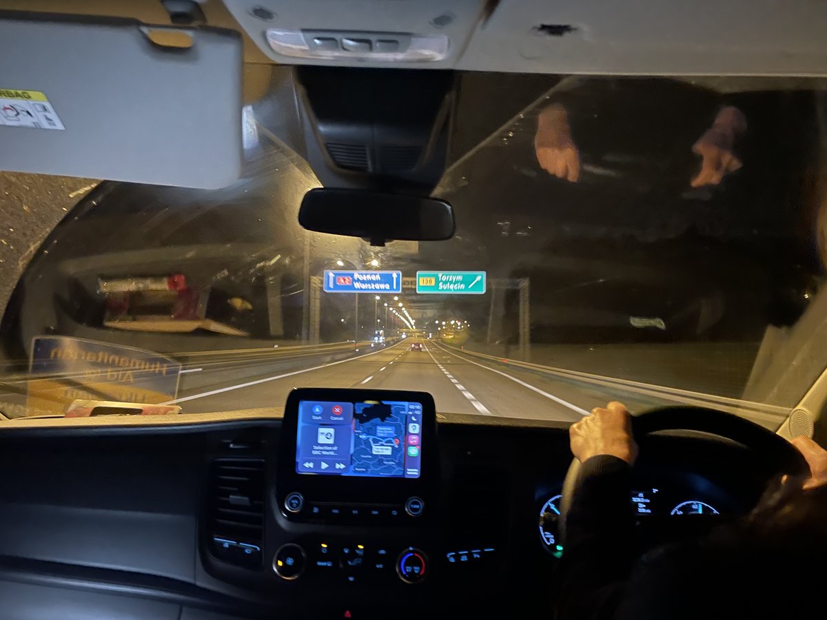 BeckmeadExpress's tweet photo. Thu 21 Apr, 0211 local. Left Germany behind, cruising  through Poland on empty roads. Only 6 hrs left to our destination - and all is well!! https://t.co/nzj3ReowR6