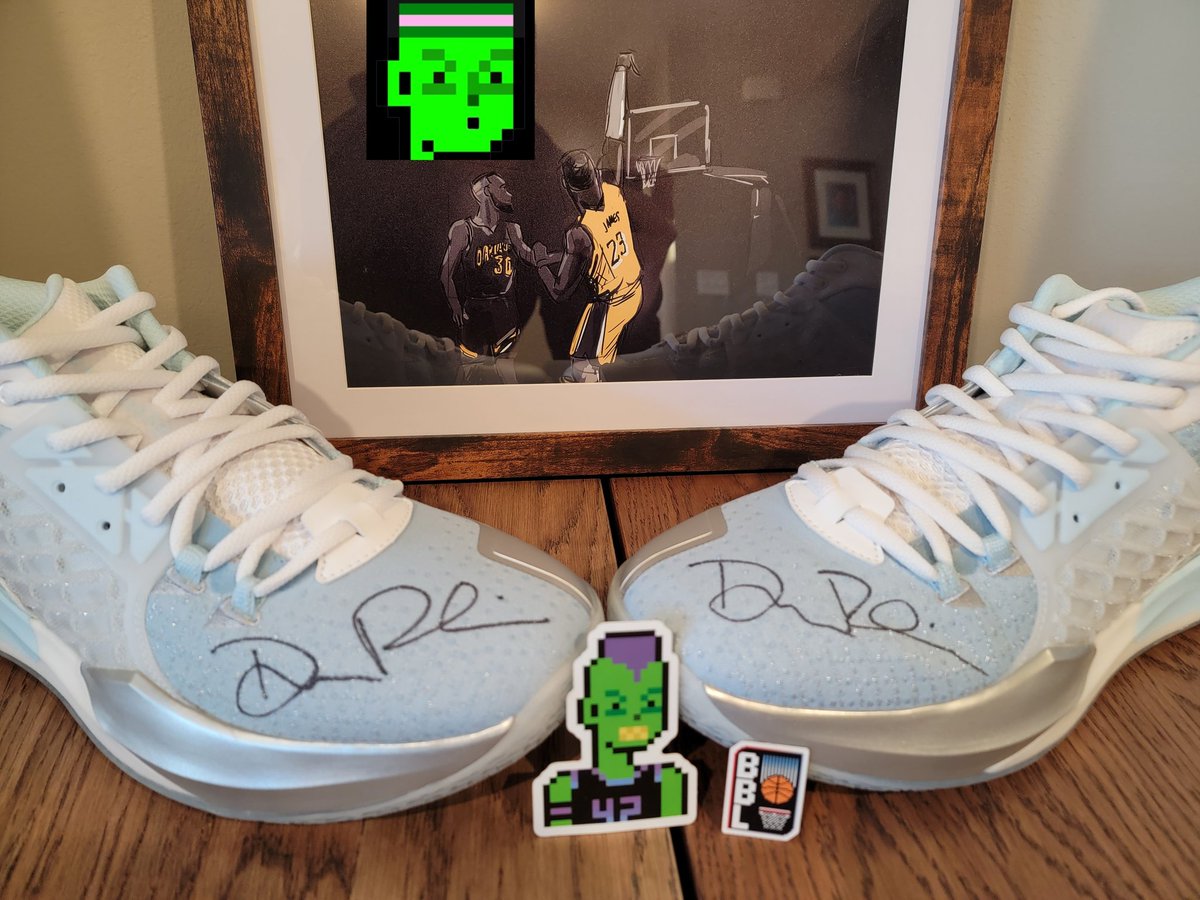thematador11's tweet photo. @BALLERZ_NFT really came through with these autographed @D_Bo20 shoes!!! I'm still in shock that I won! Thank you Duncan and the #ballerznation for the support. I LOVE being here. There is no place like home. https://t.co/iH5tCed0z6