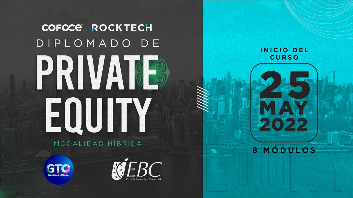 COFOCE's tweet image. ¡Forma parte de #CapitalPrivado 2022! ☝ Desarrolla habilidades estratégicas y encuentra nuevas formas de financiamiento para tu empresa a través de 8 módulos en la segunda edición de nuestro diplomado con sesiones virtuales y presenciales. ✅📈💰