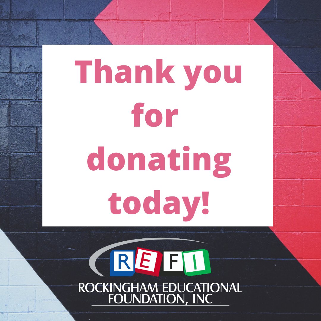 Thank you to everyone who donated today as part of the Great Community Give! Your donations will help us to continue to support RCPS teachers and students. 

#GreatCommunityGive #REFIGivesBack
