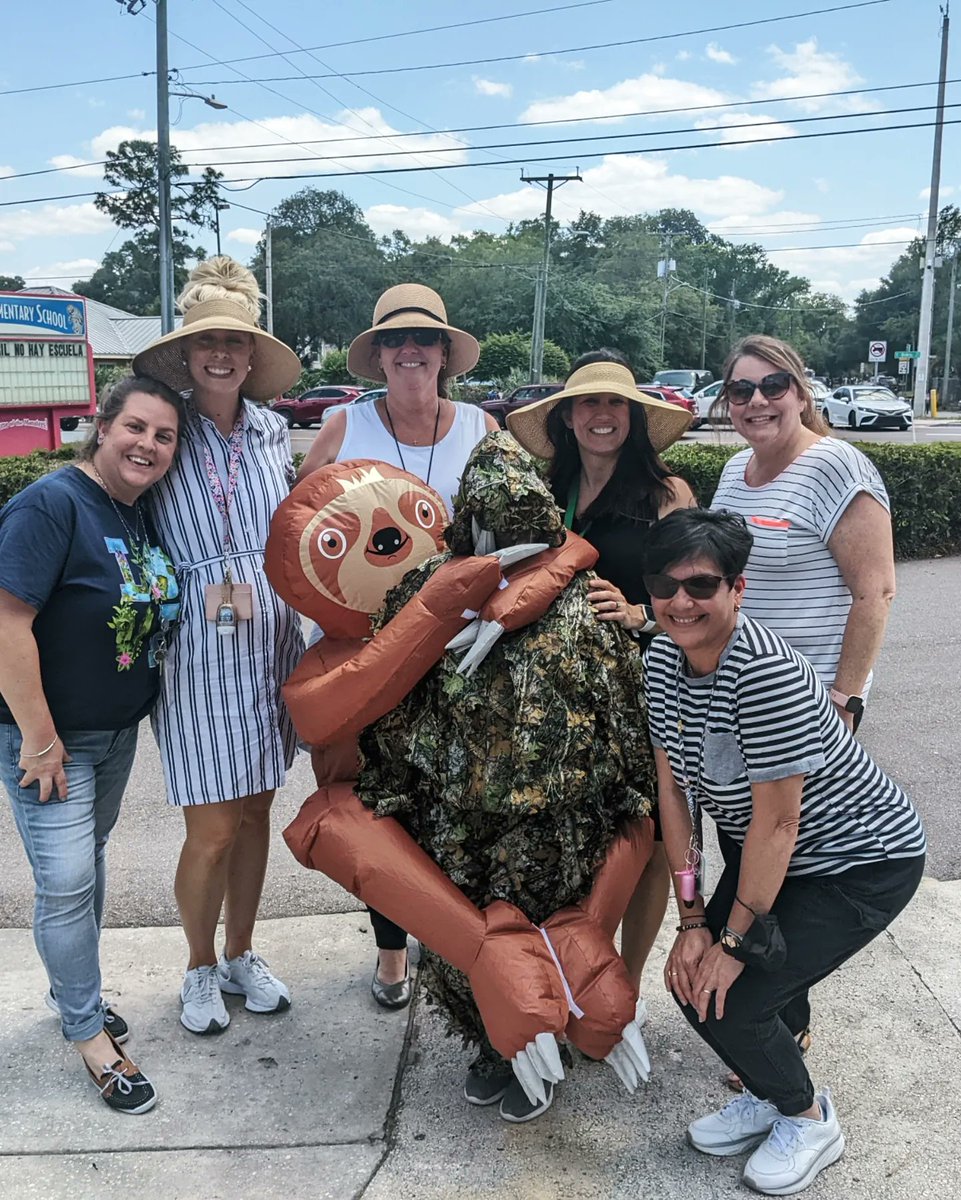 We gained a new school mascot today @MortElementary Sir Leopold Sylvester the sloth was teaching today.