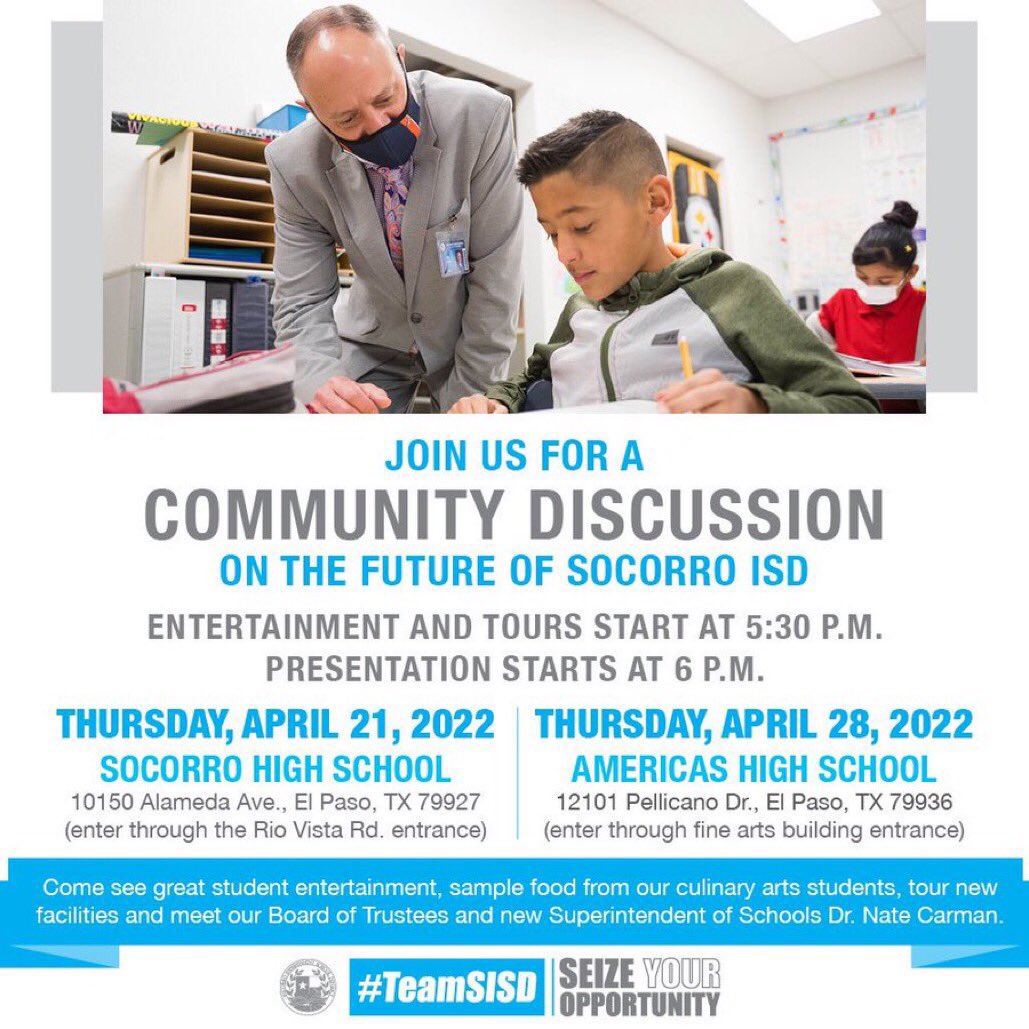 📢Please join us tomorrow evening at SHS for a community dialogue with the superintendent <a href="/CarmanNate/">Dr. Nate Carman</a>