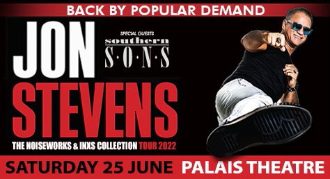 MELBOURNE SHOW ANNOUNCEMENT! Jon Stevens - The Noiseworks and INXS Collection Tour Palais Theatre, St Kilda Saturday 25th June, 2022 Ticket details: Presale: Friday 22nd April at 9am to Tuesday 26th April at 9am GP Onsale: Tuesday 26th April at 10am ticketmaster.com.au/event/13005C87…
