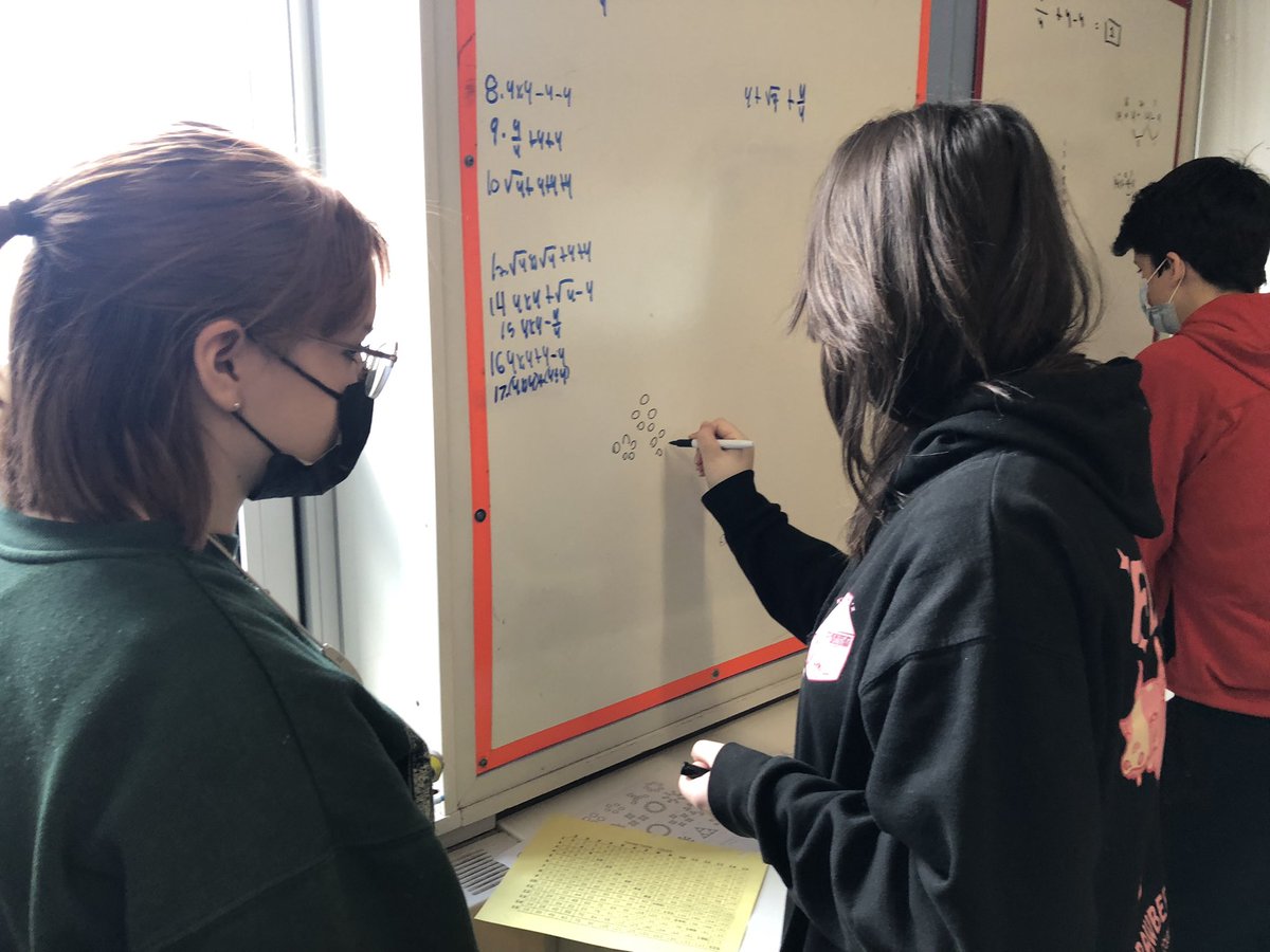 GoslinK123's tweet photo. We did several non-curriculum tasks to kick off our next two sections of #MTH1W @LaSalle_LDSB!
We used 4 Fours to help us review some #OrderOfOperations, and Number Visuals to look at #Patterns and #NumberSets. https://t.co/lgPuxsoTqL