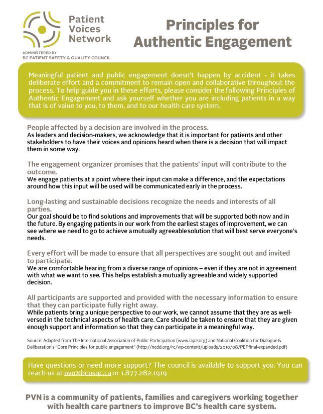 Meaningful #PatientEngagement doesn't happen by accident - it takes deliberate effort and a commitment to remain open and collaborative throughout the process.

Consider these Principles of Authentic Engagement as your guide: ow.ly/Pqnu50Ijc4Q