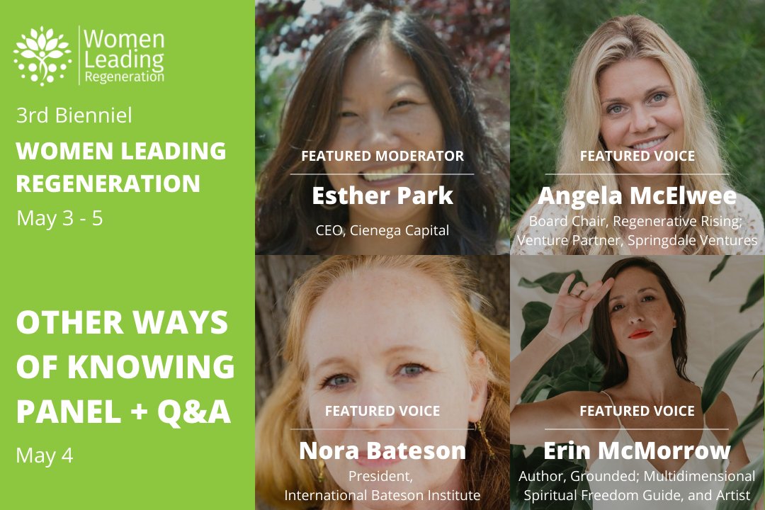 regen_rising's tweet photo. Tune into the “Other Ways of Knowing” Panel on May 4, at 10:45am MT, and join fellow #womenleaders over the course of this three-day #onlinesummit, May 3-5, 2022.
Learn More & Register:
https://t.co/274kZBbEJ2
#WLR22 #OtherWaysOfKnowingPanel https://t.co/bIBfPNoPU4