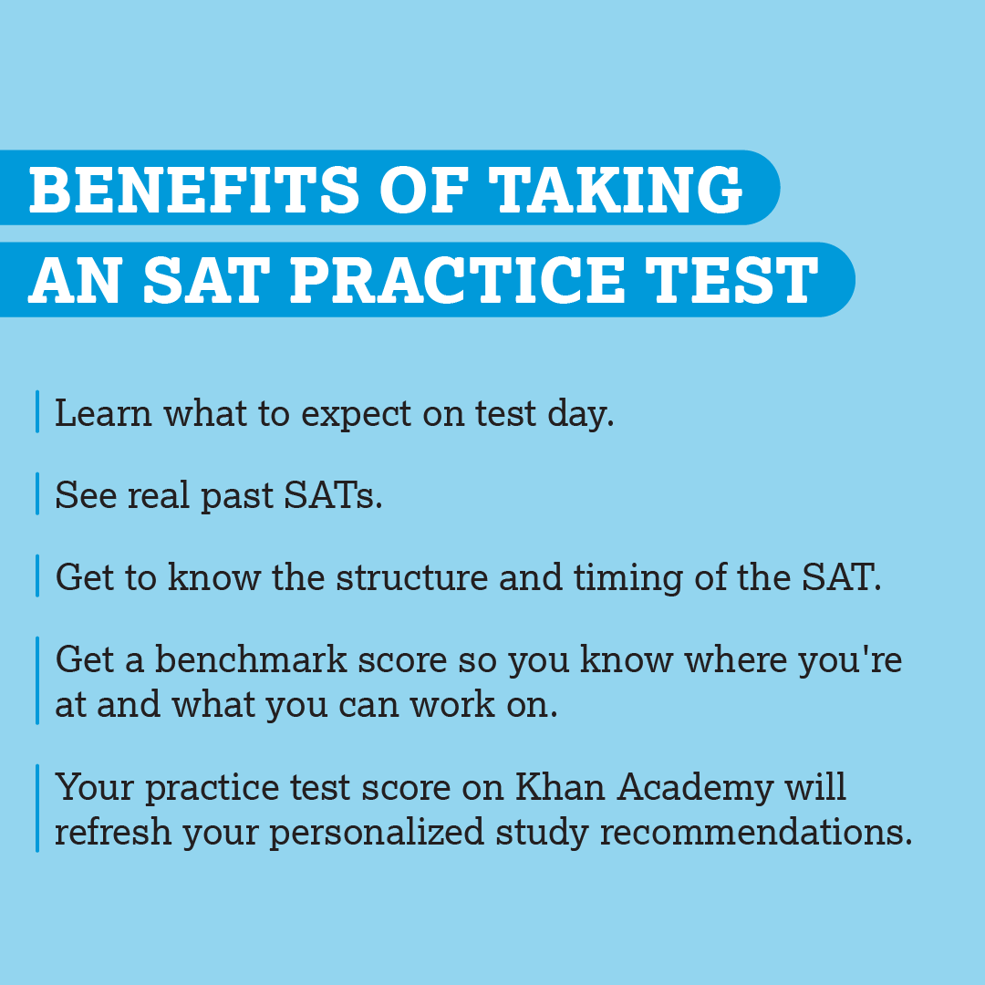 This Saturday is Official #SATPractice Test Day! Here are 5️⃣ good reasons to participate by taking a practice SAT on <a href="/khanacademy/">Khan Academy</a>. spr.ly/6012KAnOg