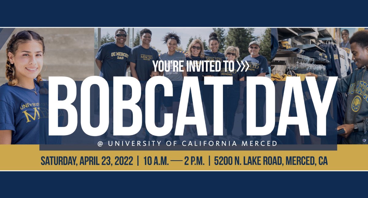 ucmerced's tweet photo. The community is invited to join us for #BobcatDay, our largest spring event. You can take a guided tour of the campus and explore the newest developments and opportunities resulting from the #Merced2020 Project. https://t.co/IOxtumIc3u https://t.co/mUpZgtzNpL