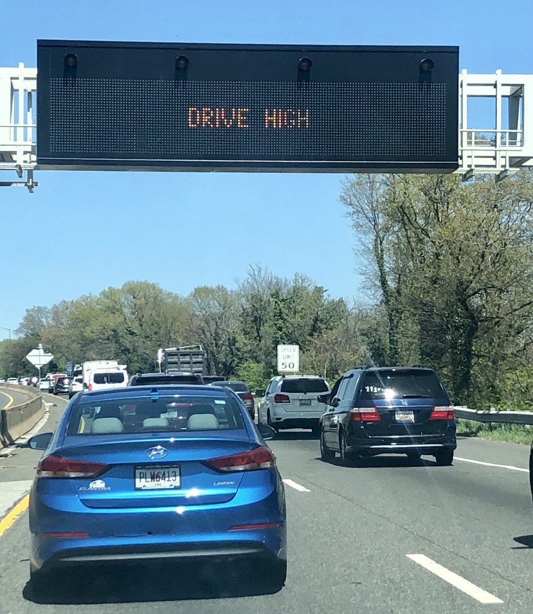 BailiwickCrewDC's tweet photo. Some solid advice from DDOT today #DriveHigh https://t.co/vRmsMQmTEO
