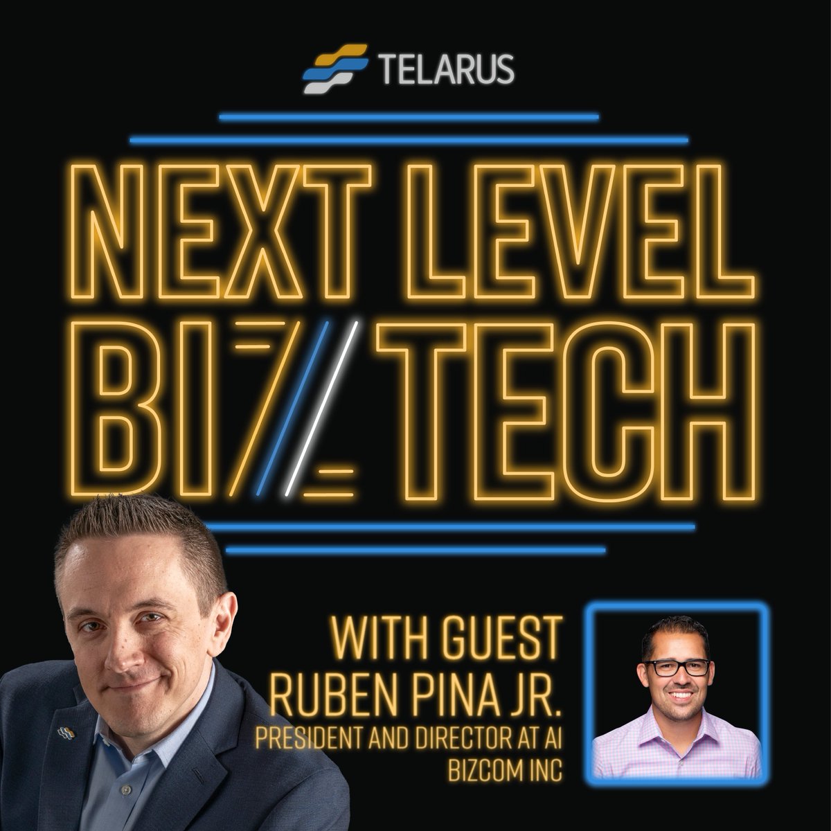 telarus's tweet photo. This week's Next Level Biz Tech episode presents part 3 of the fundamentals of IoT with Josh Lupresto and @A1BizCom President Ruben Piña JR!
Listen on Spotify: https://t.co/tTy8ZUe90G
Listen on Apple Podcast: https://t.co/evACxkKL6w
 #NextLevelBizTech #Podcast #Marketing https://t.co/eEoqcEyBnu