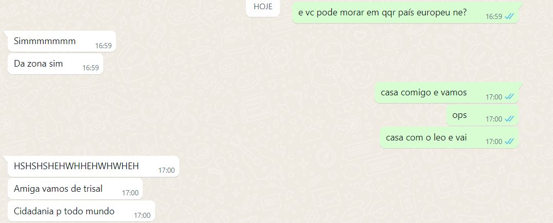 orgasmnavy's tweet photo. eu mendigando cidadania pra minha melhor amiga: 🤡 https://t.co/YOy4Bjdddw