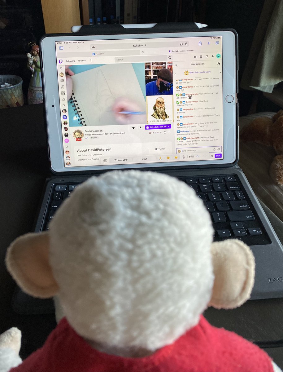 SkepticalGeorge's tweet photo. Yippee @mouseguard is working on my commission!! I’m going to be a gnome! #monkeybusiness https://t.co/jiteR9OTIk