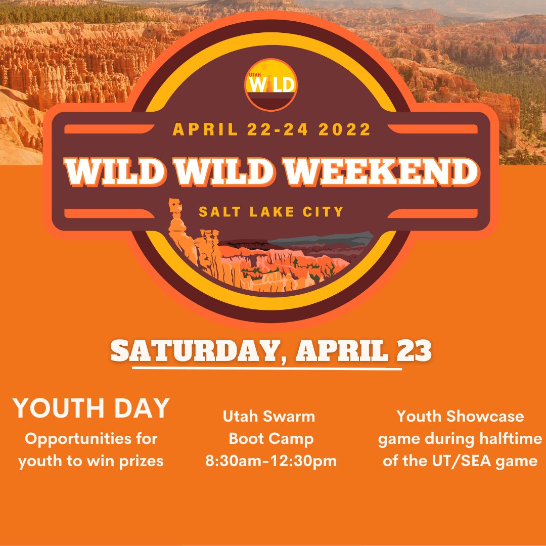 UTWildUltimate's tweet photo. Saturday is Youth Day: from 8:30am-12pm we’ll have a @swarmutah boot camp prepping players for tryouts. We’ll also have a youth showcase during halftime of our game vs Seattle https://t.co/ifYkIKae5r