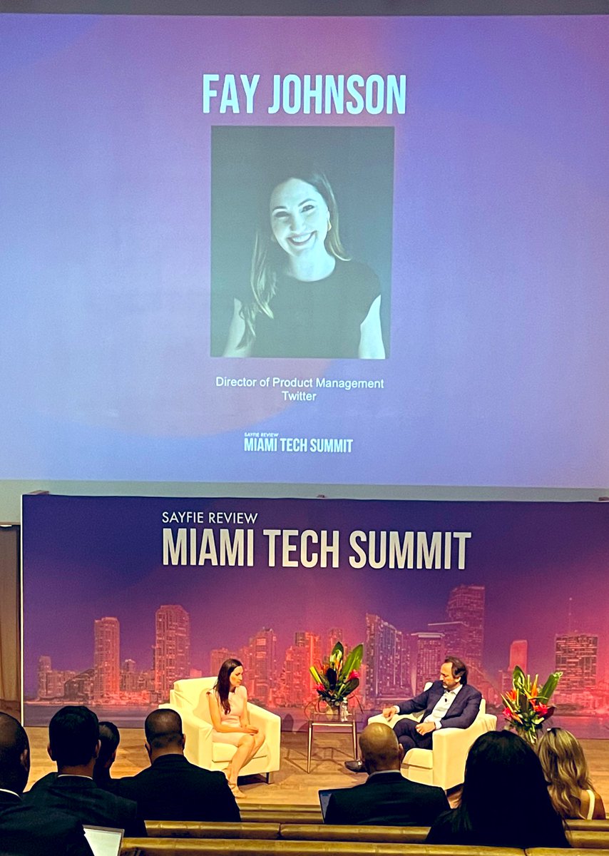 BethDoane's tweet photo. One of my favorite people and dear friends @FayOnTheGo speaking brilliantly as always on @Twitter and #technology @miami_summit https://t.co/TZsZoRyCRv