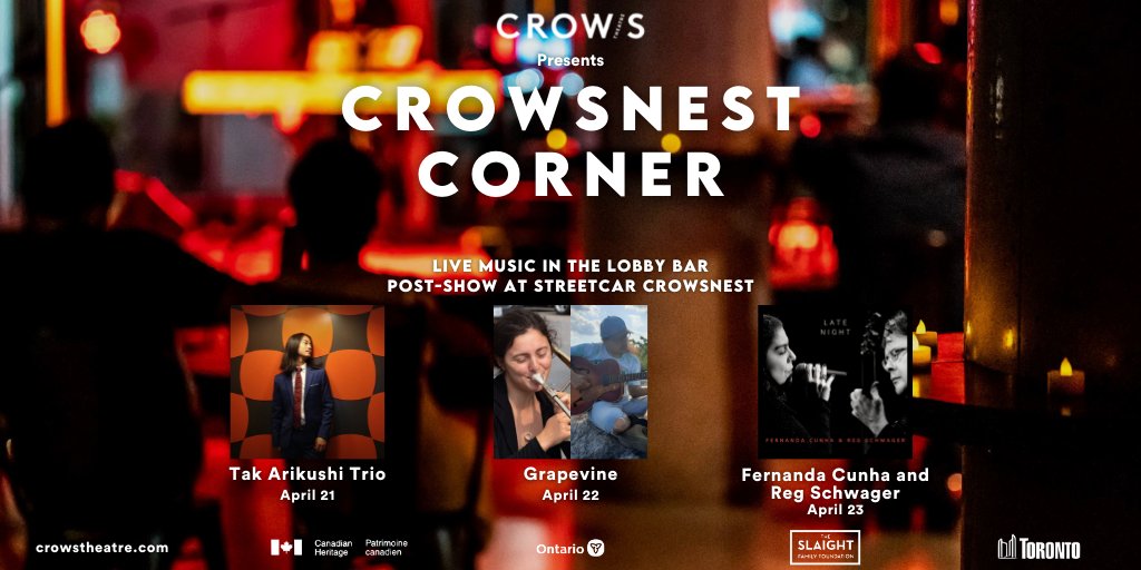 Looking forward to play at <a href="/crowstheatre/">Crow's Theatre</a> tomorrow! Come by and enjoy some live music in the east end. 9:45p start. #torontolivemusic