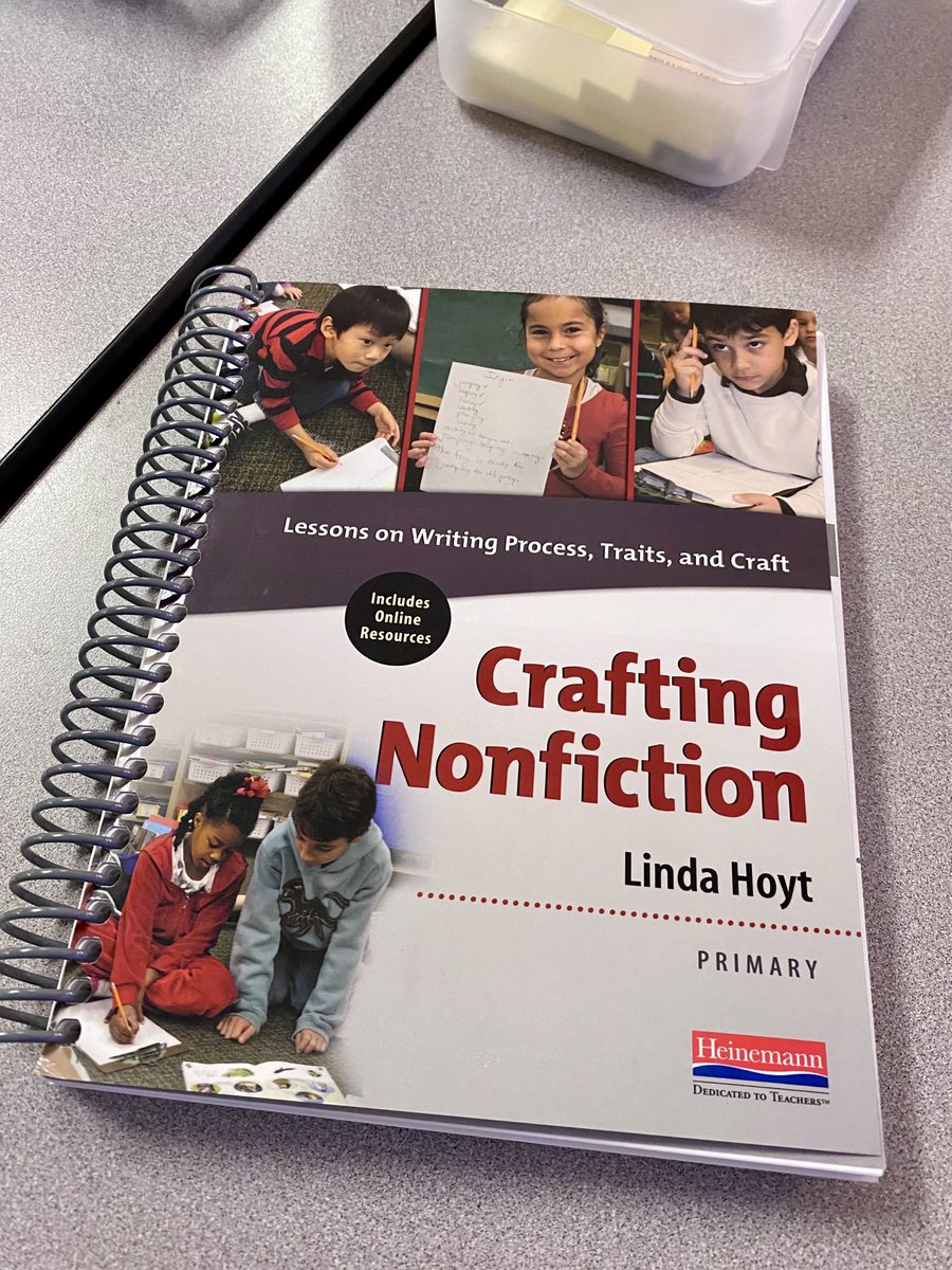 ⁦<a href="/HumbleISD_JFE/">Jack Fields Elementary</a>⁩ Kindergarten teachers planning with a new resource, Crafting Nonfiction by Linda Hoyt. ⁦<a href="/Humble_ElemELA/">Humble ISD Elementary ELA</a>⁩