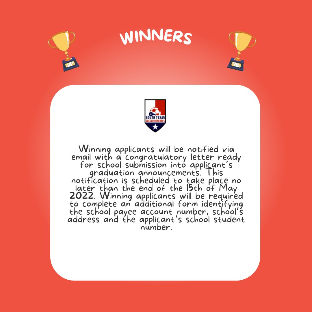 STXSoccerRef's tweet photo. SCHOLARSHIP OPPORTUNITY!!! Swipe for details + apply through the link in our bio. 

Apply here: https://t.co/cbzm0DzdxE https://t.co/KRP8wi5a47