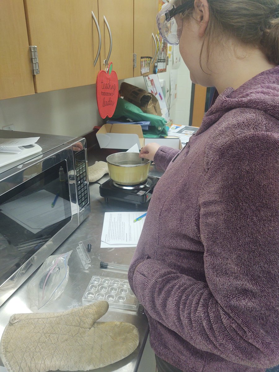 Vet Science Students conducting a urinalysis to identify what may be the cause of their sick shelter dog. <a href="/fccrickets/">Fall Creek School District</a> #gocrickets #inquiry