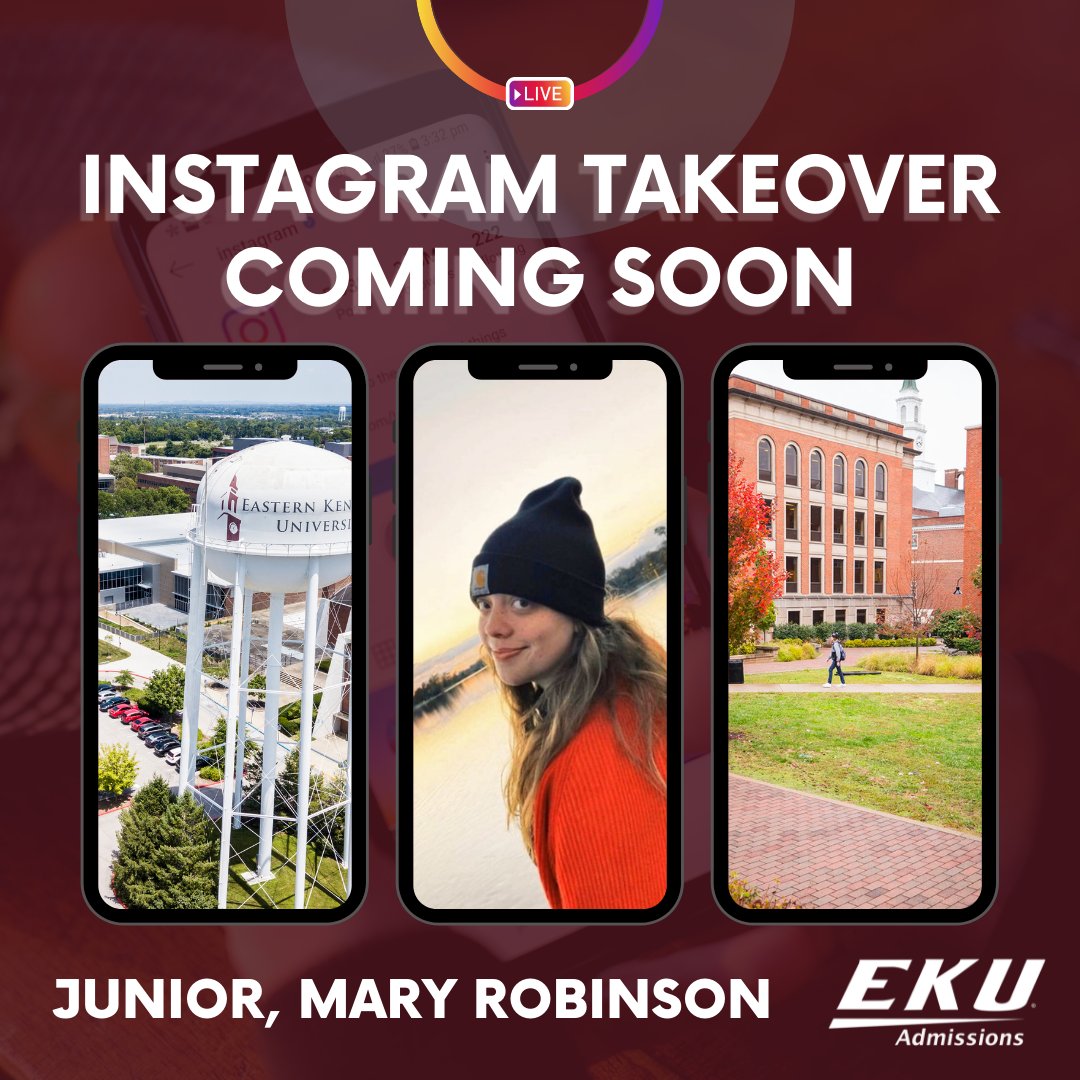 Hey #FutureColonels! Ever wonder what its like to be a student on EKU's campus? Tune into our Instagram story later next week to watch EKU Junior Mary Robinson show us a typical day in the life as a Colonel!