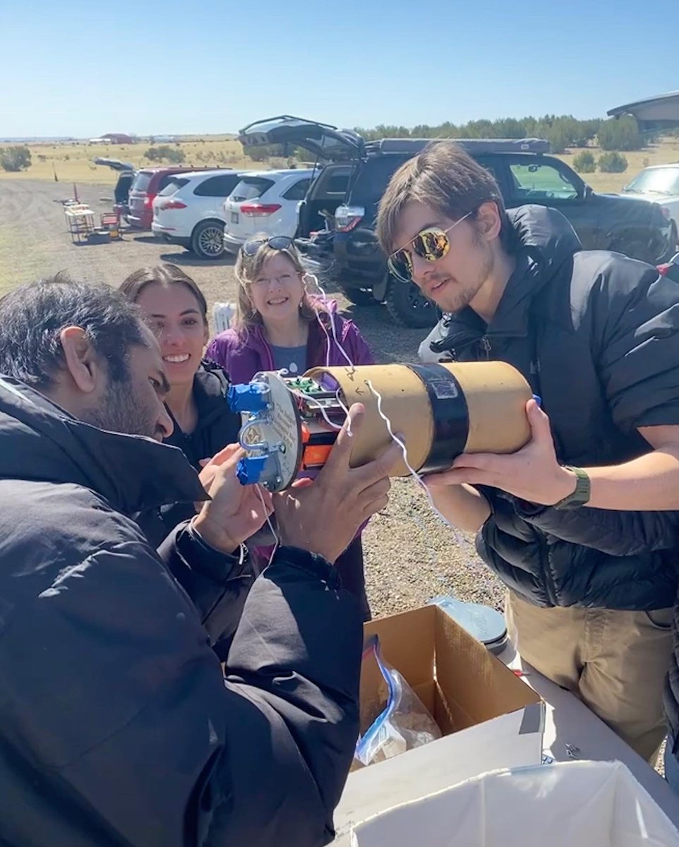 CUEngineering's tweet photo. This past week, the CU Trailblazers from @CUBoulderAises test-launched their rocket in preparation for the #FirstNationsLaunch this weekend in Wisconsin! 🚀

The competition demonstrates engineering skills through direct application in high-power rocketry for Indigenous students. https://t.co/35eHj7q8s6