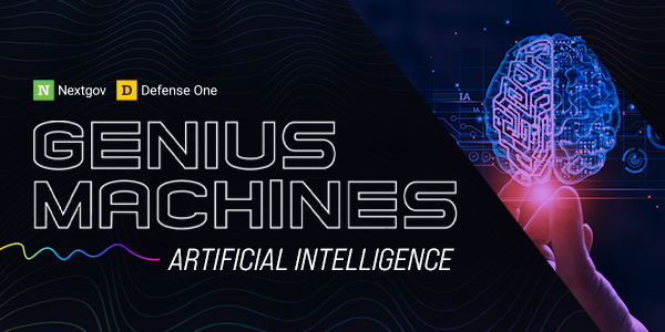 GovExecEvents's tweet photo. Join @DefenseOne &amp; @Nextgov for #GeniusMachines on Thursday, April 21. Tune in to explore #AI with experts from @DARPA, USNavy, @CSIS, @BrookingsFP &amp; more! 

Thank you to @IBM | @DLTSolutions, a strategic underwriter of #GeniusMachinesAI. 

Register Now: https://t.co/lKOyf1i4Ii https://t.co/21PUvV4xzS