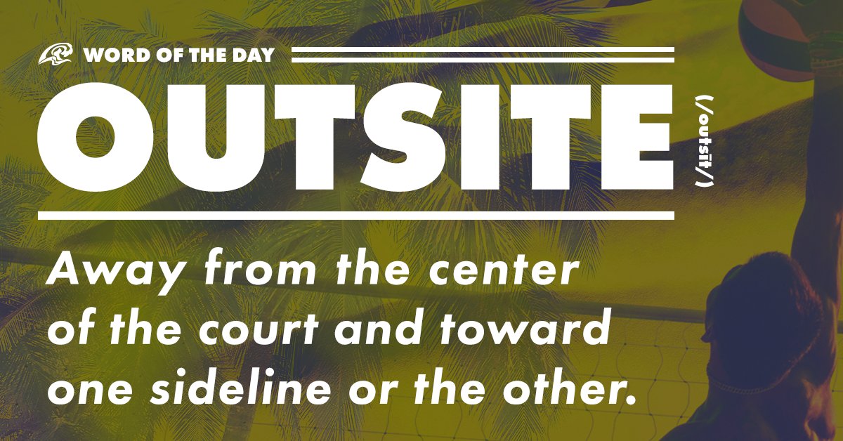 Sand_Socks's tweet photo. Do you know this volleyball term?
Word of the Day - OUTSITE
#sandsocks https://t.co/e8jJMMKFaD