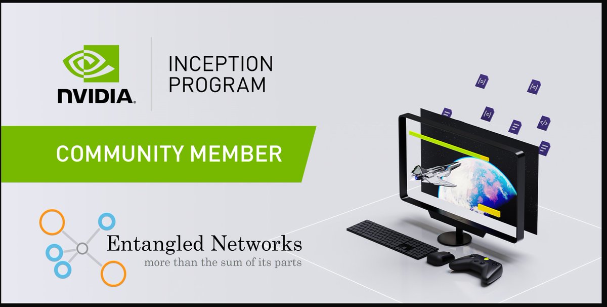 EntangledNet's tweet image. We&apos;re excited to announce that we are now members of #NVIDIAinception. We are looking forward to strengthening our relationship with #Nvidia who are the world leaders in HPC networking, the classical counterpart of our #QuantumComputing work.