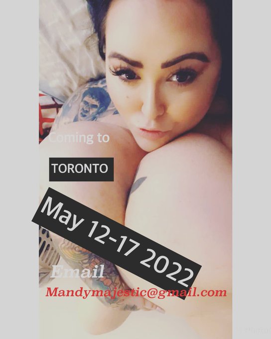I will be in #Toronto #YYZ May 12-17 email mandymajestic@gmail.com to book https://t.co/YbTfwOoyKK<a href="/tag/toronto"class="tags">#Toronto</a><a href="/tag/yyz"class="tags">#YYZ</a><a class="tags" target="_blank" title="On Twitter" href="/?out=eyJ0eXAiOiJKV1QiLCJhbGciOiJIUzUxMiJ9.eyJpYXQiOjE3MjA3NTgwNjksImlzcyI6InR3cG9ybnN0YXJzLmNvbSIsIm5iZiI6MTcyMDc1ODA2OSwiZXhwIjoxNzUyMjk0MDY5LCJyZWRpcmVjdF91cmwiOiJodHRwczovL3R3aXR0ZXIuY29tL2dtYWlsIn0.G40vFxJe5hwlpLP0Dze7jt36U1XuM8yi9RHqNWUe4mTJS-vaT4fmA_zNJZKYGg_iVVvqEUl1ZKrGYqAhoTuC_w">@gmail</a>