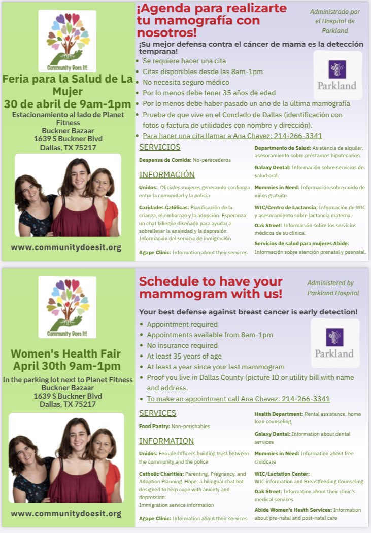 Join Community Does It for our Womens’s Health Fair on April 30th!
#womenshealth #empoweringwomen #equitableaccess