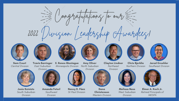 MESPAprincipals's tweet photo. Congratulations to the 2022 Division Leadership Awardees! Read each awardee's press release by going to https://t.co/rvqLUmoVfz https://t.co/rqEZCaIde8