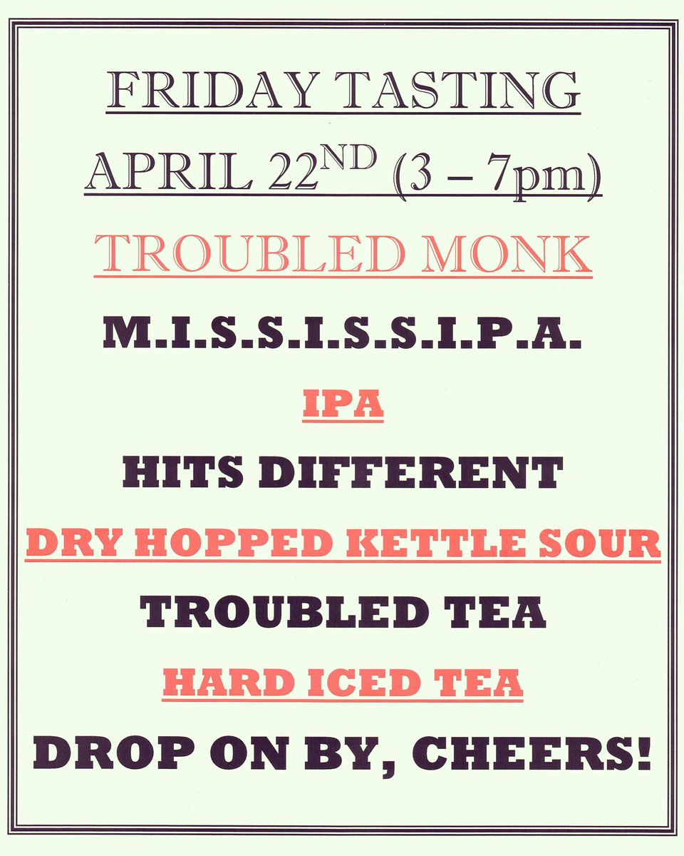 LPSpirits's tweet photo. Let’s welcome @TroubledRobb from @TroubledMonk to our #FridayTasting! Robb will be here 3-7 sampling an #IPA, a #DryHopped #KettleSour & a #HardIcedTea🍻 #SupportLocal #SupportStAlbert #StAlbert #RedDeer #AlbertaCraftBeer #CanadianCraftBeer
#CraftBeer https://t.co/yVldgw5GWa