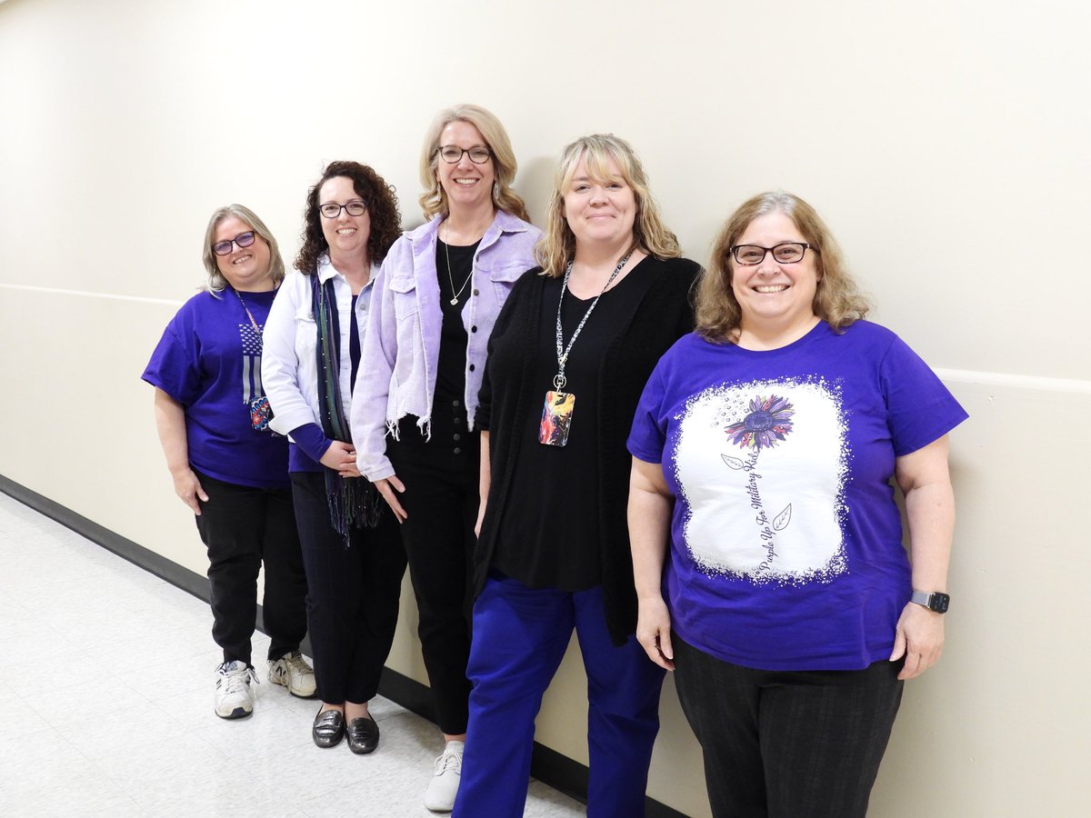 TraceyLHoover's tweet photo. We PurpleUp for military kids! #cmcssinfo #MIC3Compact #purpleup4militarykids https://t.co/pgQixe4Kjp