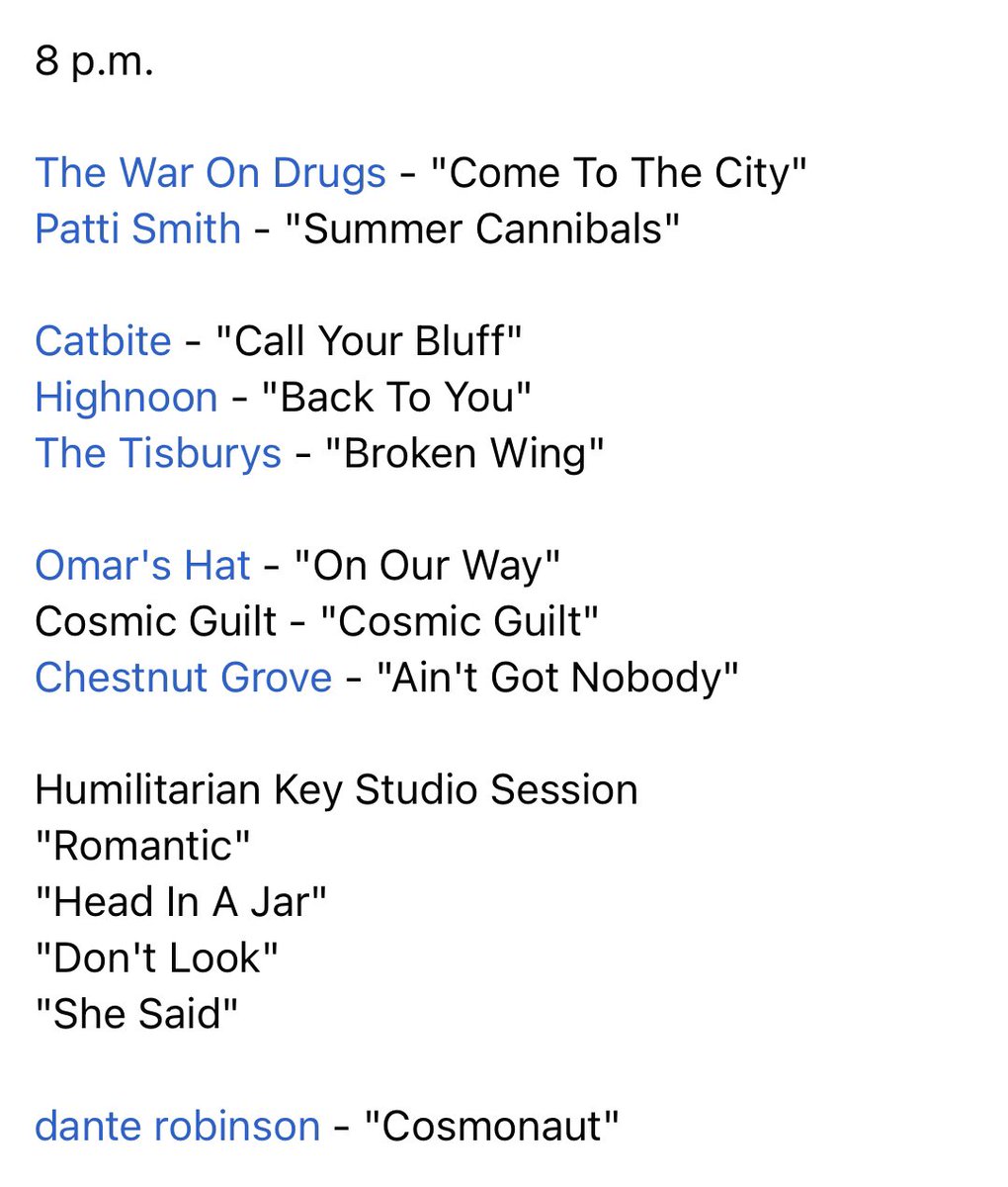 johnvettese's tweet photo. Last night's @wxpnfm Local show is now archived on our website! ICYMI I play new music by @sototallyband @nazeerartaud and @emilydrinker, I preview @xpnfest and the @mtwbFoundation Benefit, and host a Key Studio Session by @HumilitarianPhl. Playlist below! https://t.co/yGUgQaUAbi https://t.co/DxjpEoe7yU