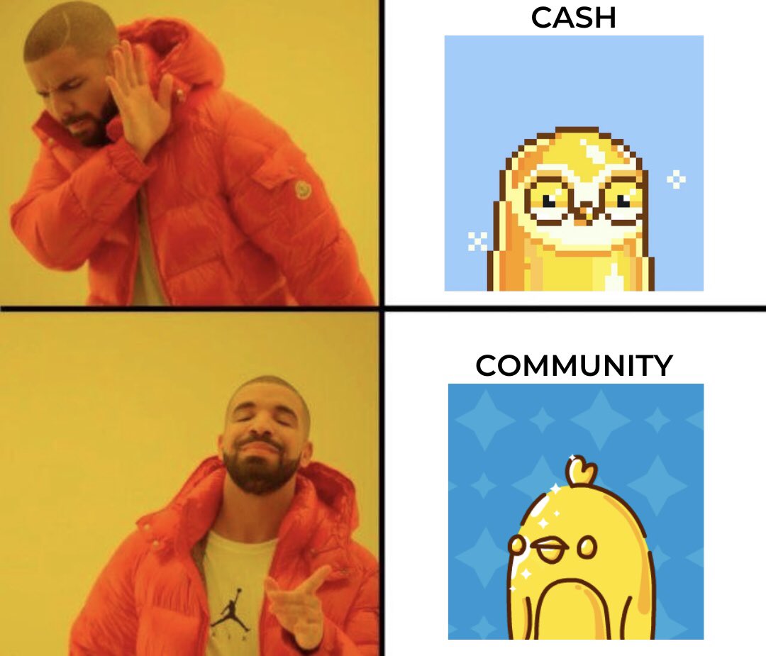 🚨🚨🚨MEME CONTEST🚨🚨🚨

WE ARE GIVING AWAY .0420 ETH IN 24 HOURS!!!

Best meme posted in comments will receive 0.0420eth from the #Chirpies treasury 🐥🐥

Happy 4/20 Chirpies fam!
Chirp #Chirp!!

#BirdFollowBird #EthGiveaway #Giveaway #MoonBirds #BirdSeason $Chirp $Caw $Squawk