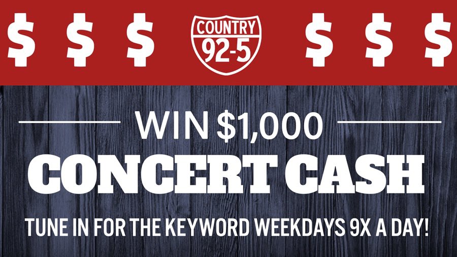 Country 92-5 (@country925fm) on Twitter photo Your chance at $1,000 is coming up with <a href="/JoeyBrooks/">Joey Brooks</a> in less than 10 minutes! Country925.com/listen Your chance at $1,000 is coming up with <a href="/JoeyBrooks/">Joey Brooks</a> in less than 10 minutes! Country925.com/listen