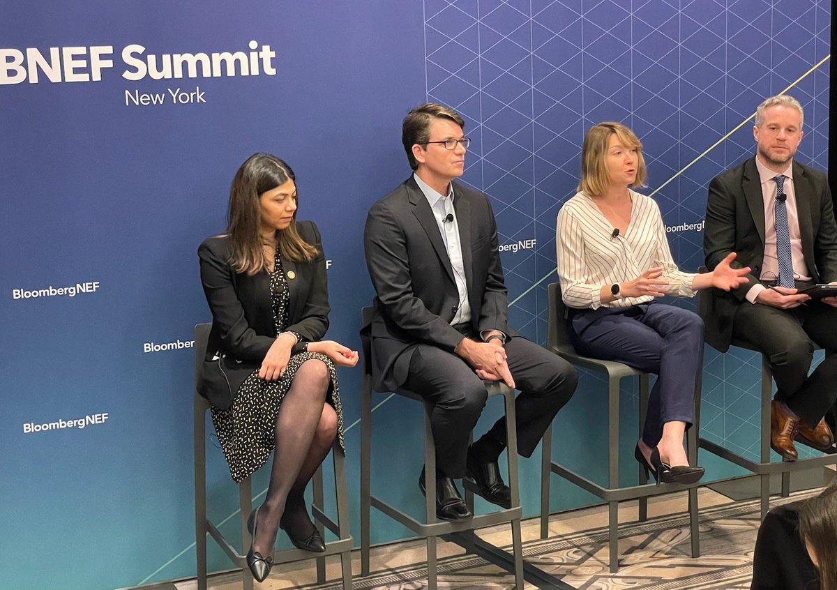 TY to @BloomberNEF for hosting a great #BNEFSummit in NYC this week! It was a pleasure to join @Kanikachawla8 & @WhiteHouseCSO for a panel today on how we can all work together to create a 24/7 carbon-free energy future. Join us @ GoCarbonFree247.com #GoCarbonFree