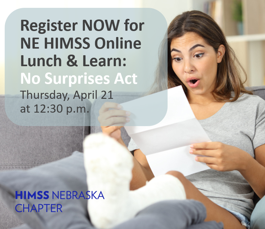 FREE live webinar—TOMORROW (4/21)! Join Taya Moheiser, CMPE, CMOM, at 12:30 p.m. to learn more about the No Surprises Act, a federal law that provides new health care billing protections.  events.constantcontact.com/register/event…