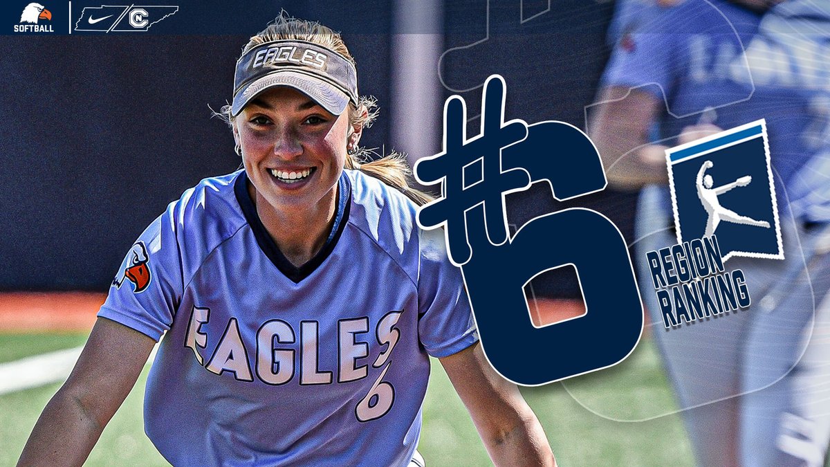 If the season were to end today, <a href="/cnsball/">Carson-Newman Softball</a> would be NCAA Regional bound. 

Eagles check in in sixth in the first region ranking.  

📋 bit.ly/3xDl1bj