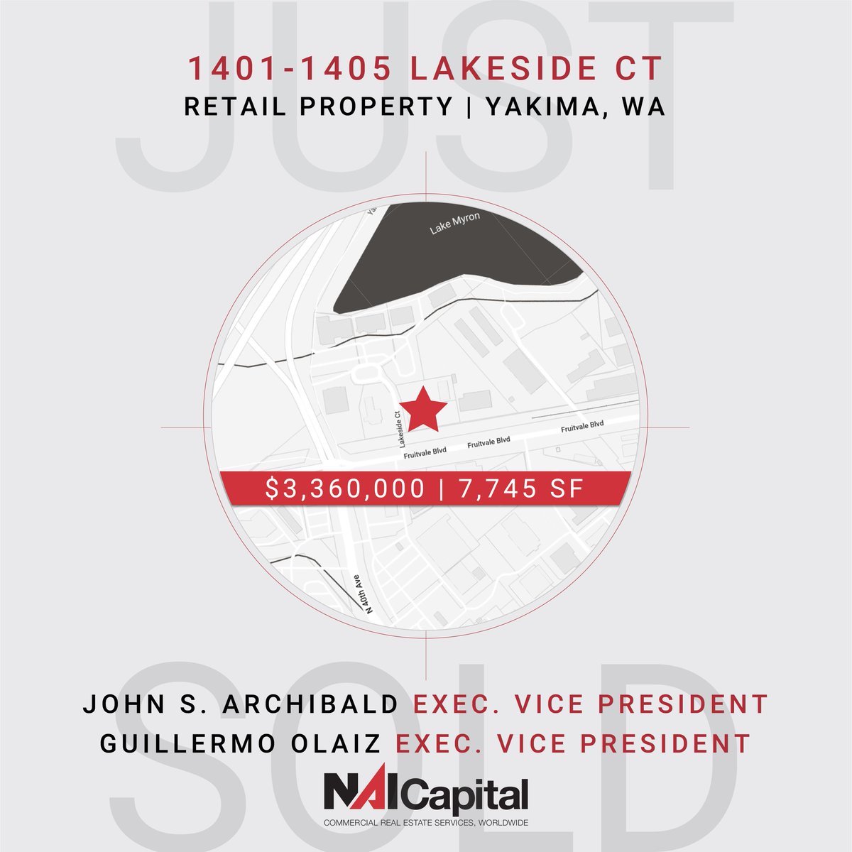 JUST SOLD 💥  This retail property is centrally located in Yakima, WA!
.
.
.
#justsold #cre #commercialrealestate #losangeles #westhollyood #naicapital #naiglobal #creativeoffice #office #realestate #beverlyhills #santamonica #retail #industrial