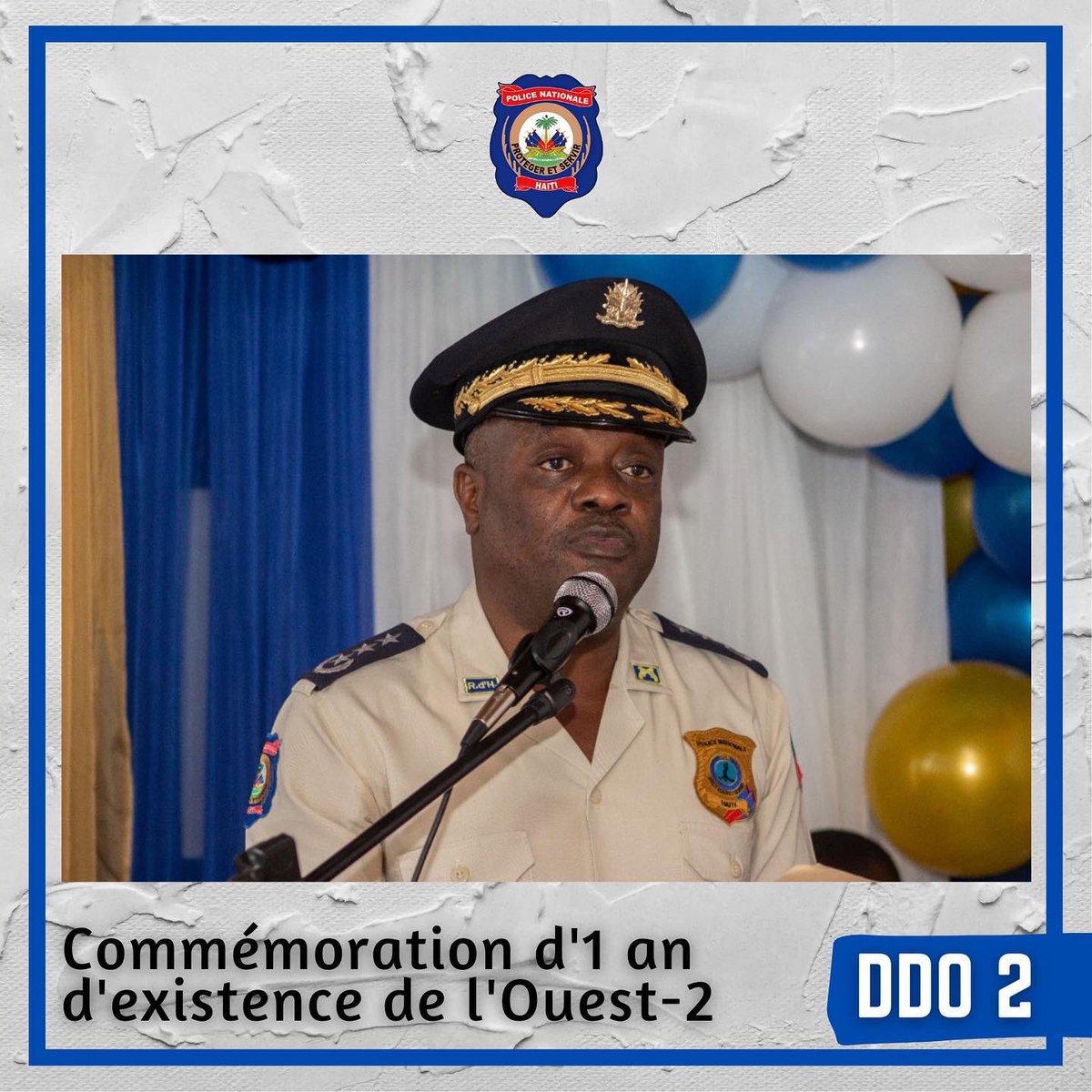 pnh_officiel's tweet photo. 🔵 La Direction Départementale de l'Ouest-2 (DDO-2) a organisé ce mercredi 20 avril 2022 une cérémonie commémorative à l'occasion de sa première année depuis sa création en avril 2021.

Note complète:
https://t.co/aj9BRCPKEW

-
#pnhhaiti #ddo2 https://t.co/FL9UeiObq7