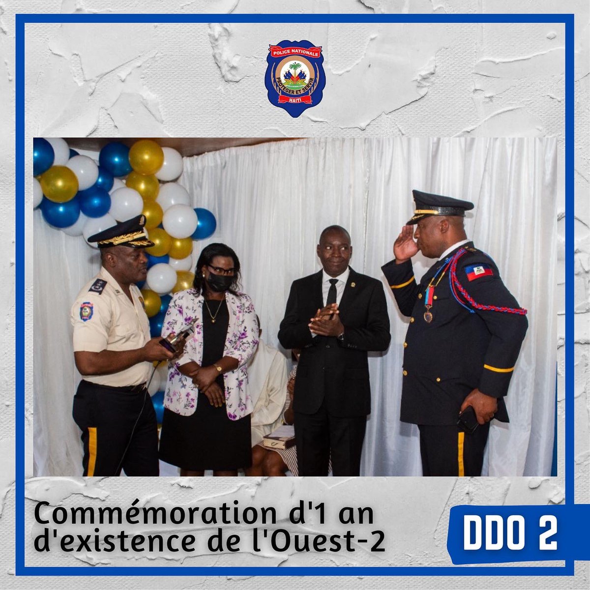pnh_officiel's tweet photo. 🔵 La Direction Départementale de l'Ouest-2 (DDO-2) a organisé ce mercredi 20 avril 2022 une cérémonie commémorative à l'occasion de sa première année depuis sa création en avril 2021.

Note complète:
https://t.co/aj9BRCPKEW

-
#pnhhaiti #ddo2 https://t.co/FL9UeiObq7